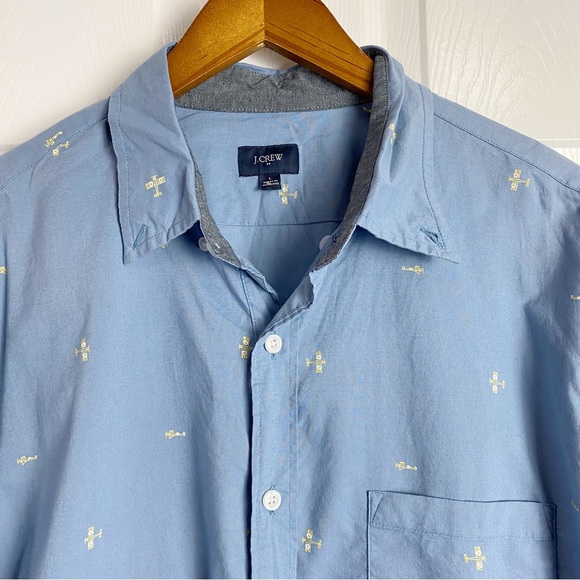 J. Crew Men's Airplane Print Button-Down Shirt - Picture 2 of 6